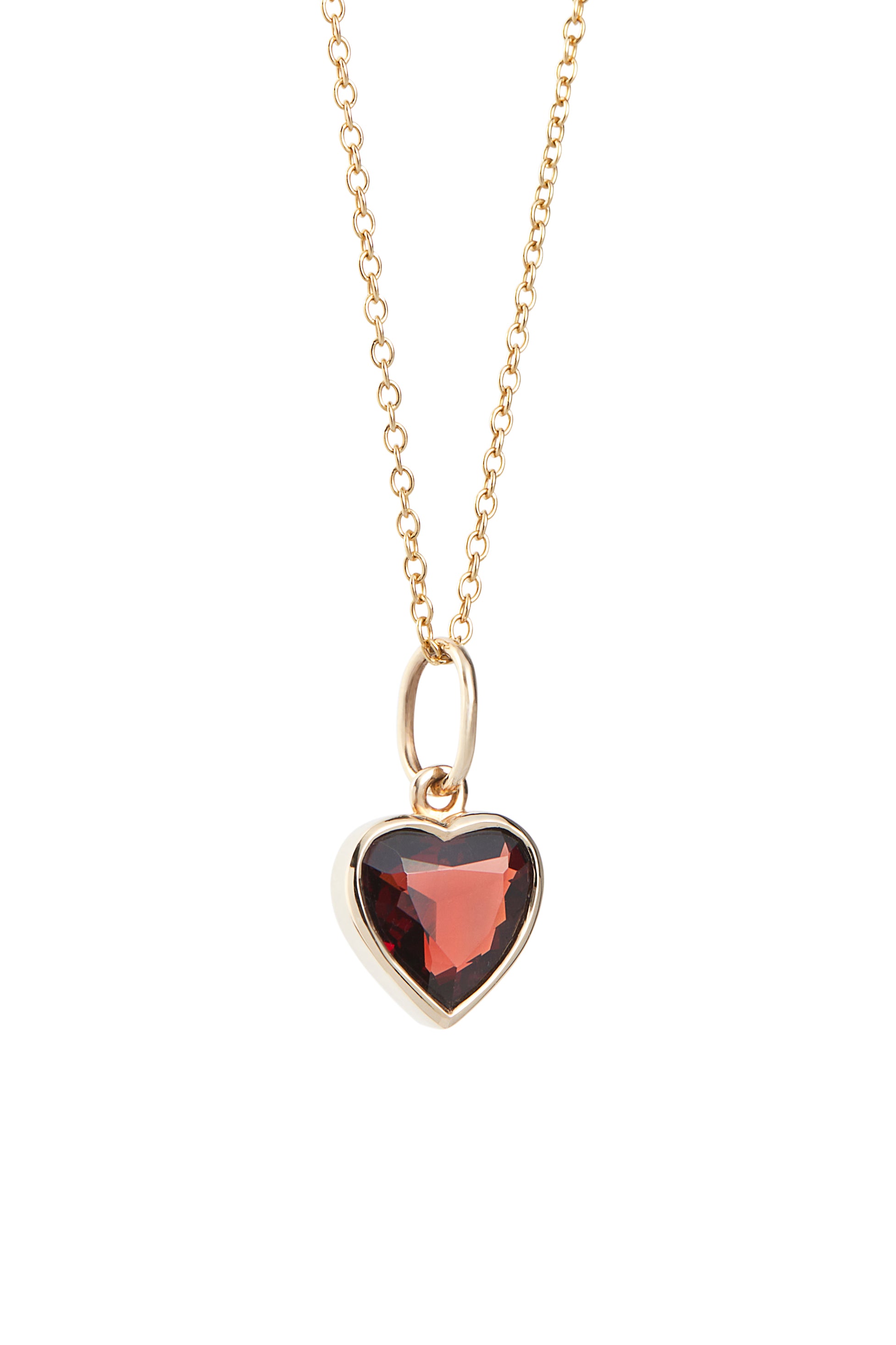 Rich Red Garnet Heart Pendant