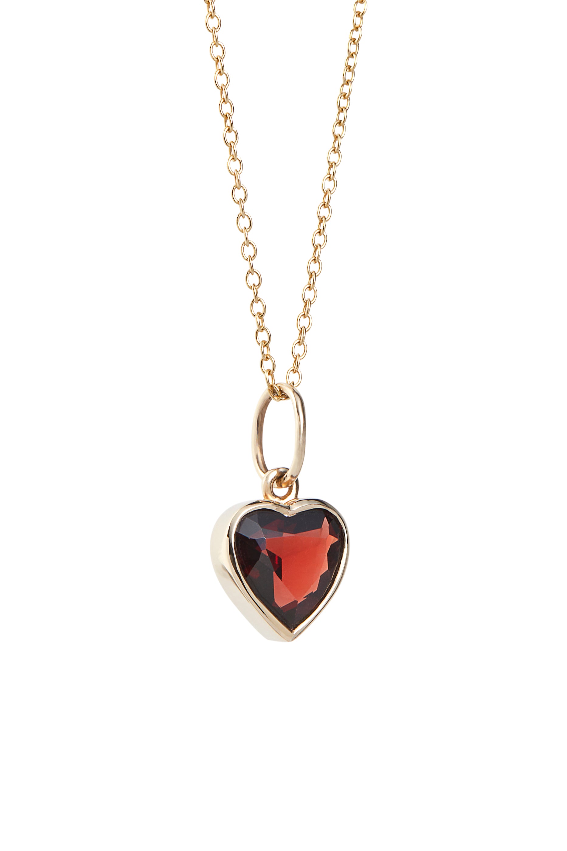 Rich Red Garnet Heart Pendant