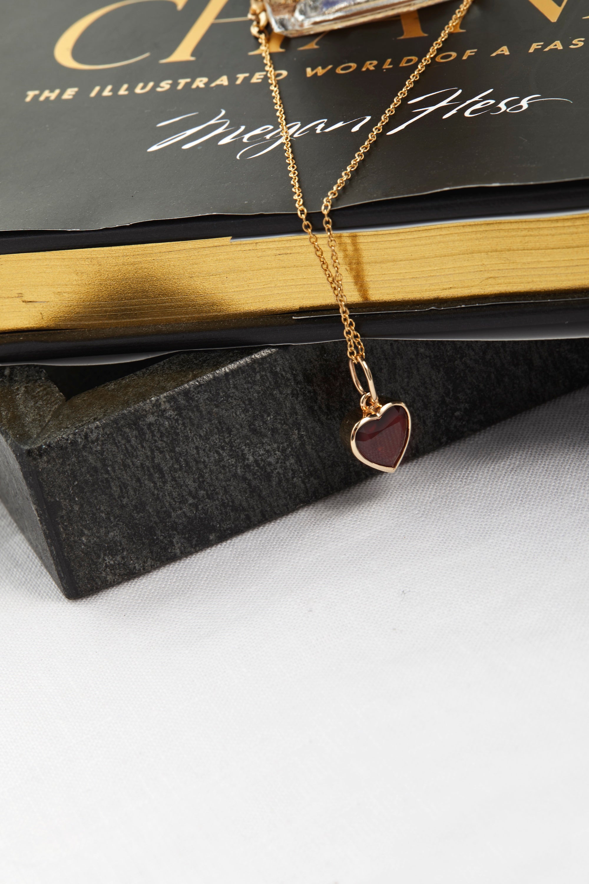 Rich Red Garnet Heart Pendant