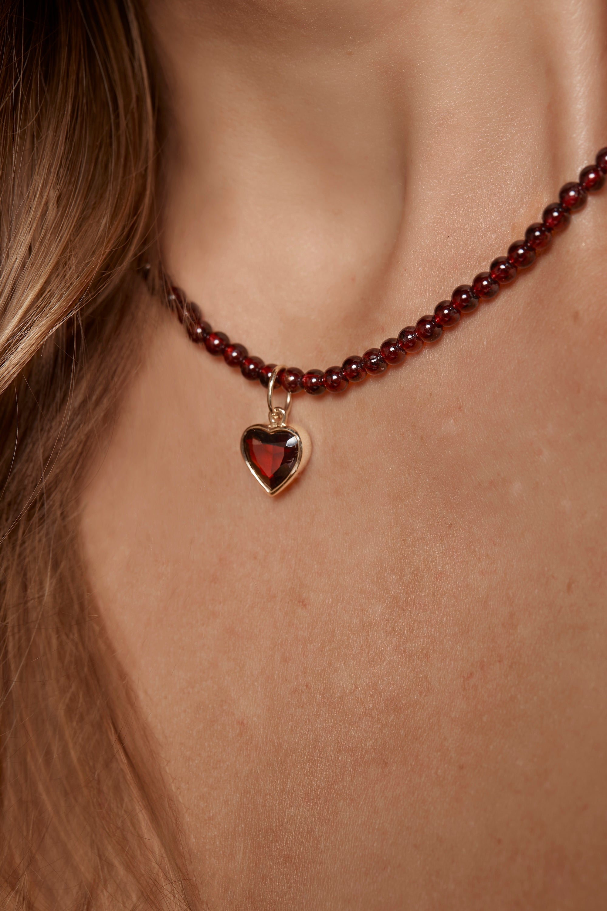 Red Garnet Beaded Choker