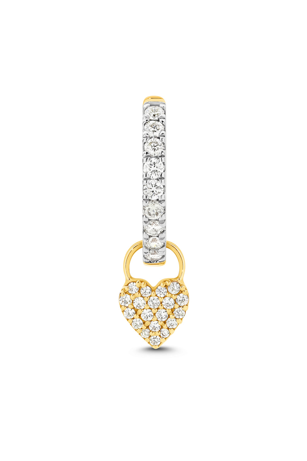 GIA Heart Charm in Yellow Gold