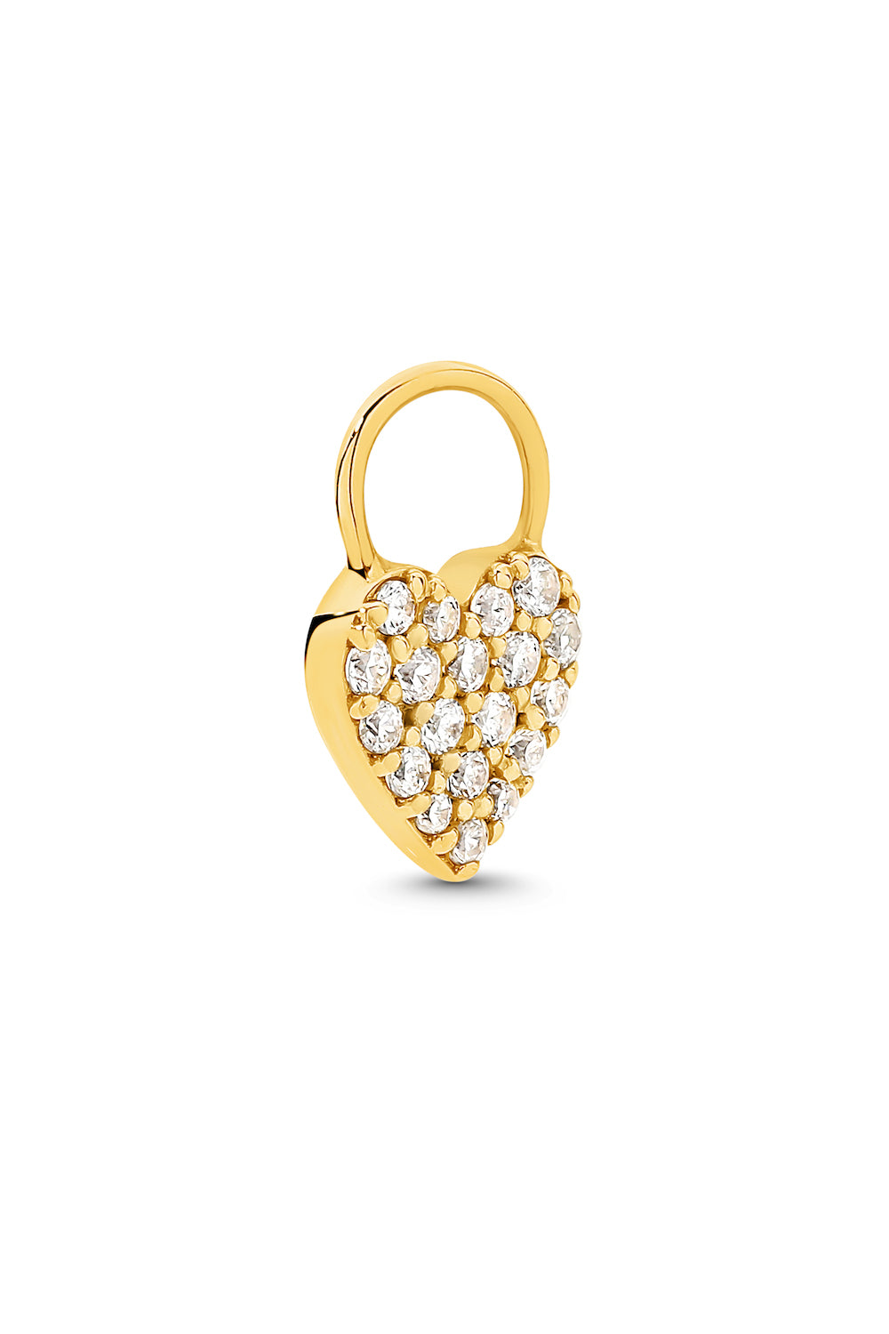 GIA Heart Charm in Yellow Gold
