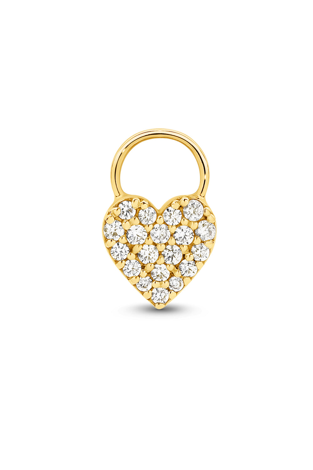 GIA Heart Charm in Yellow Gold