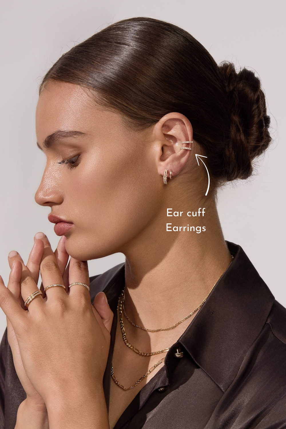 GIA Ear cuff Earrings in 18ct Yellow Gold