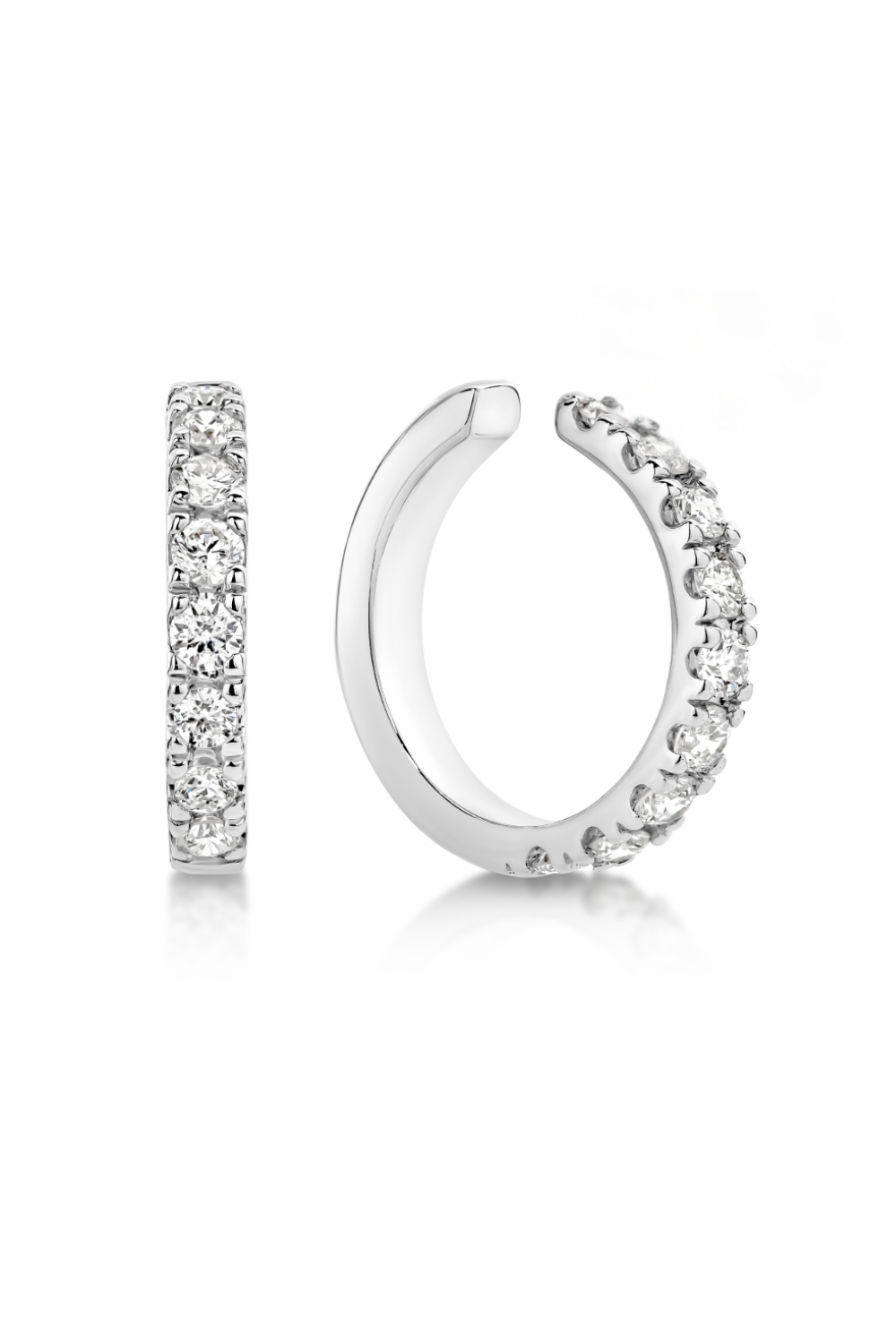 GIA Ear cuff Earrings in 18ct White Gold