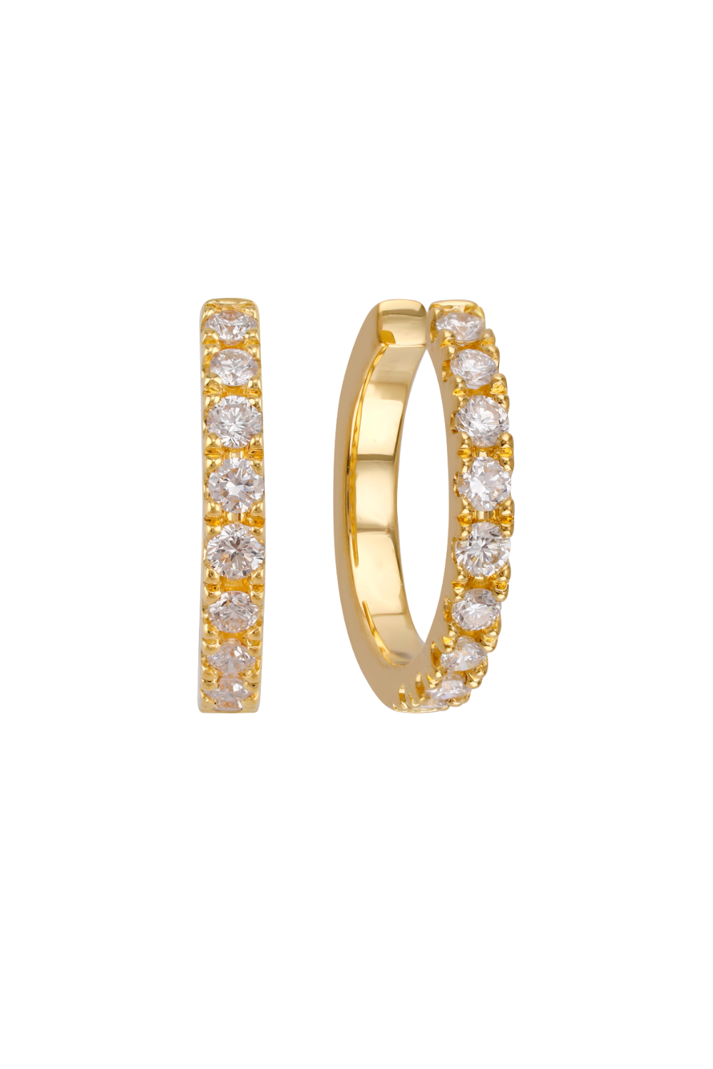 GIA Ear cuff Earrings in 18ct Yellow Gold