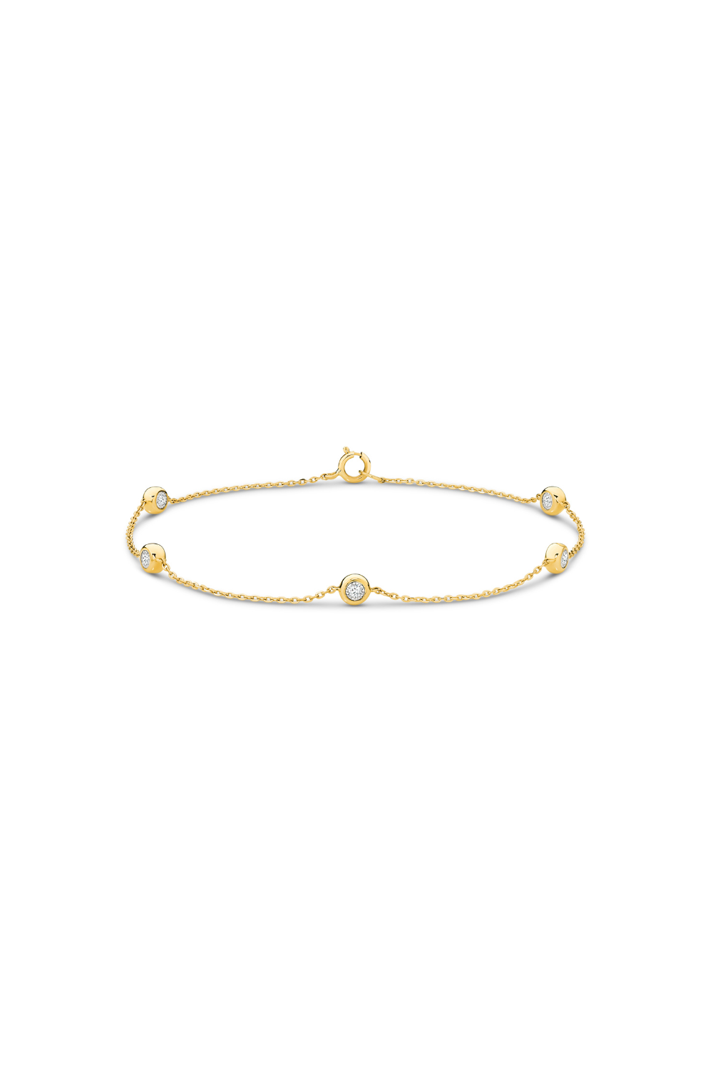 GIA Two-Sided Diamond Bezel Bracelet