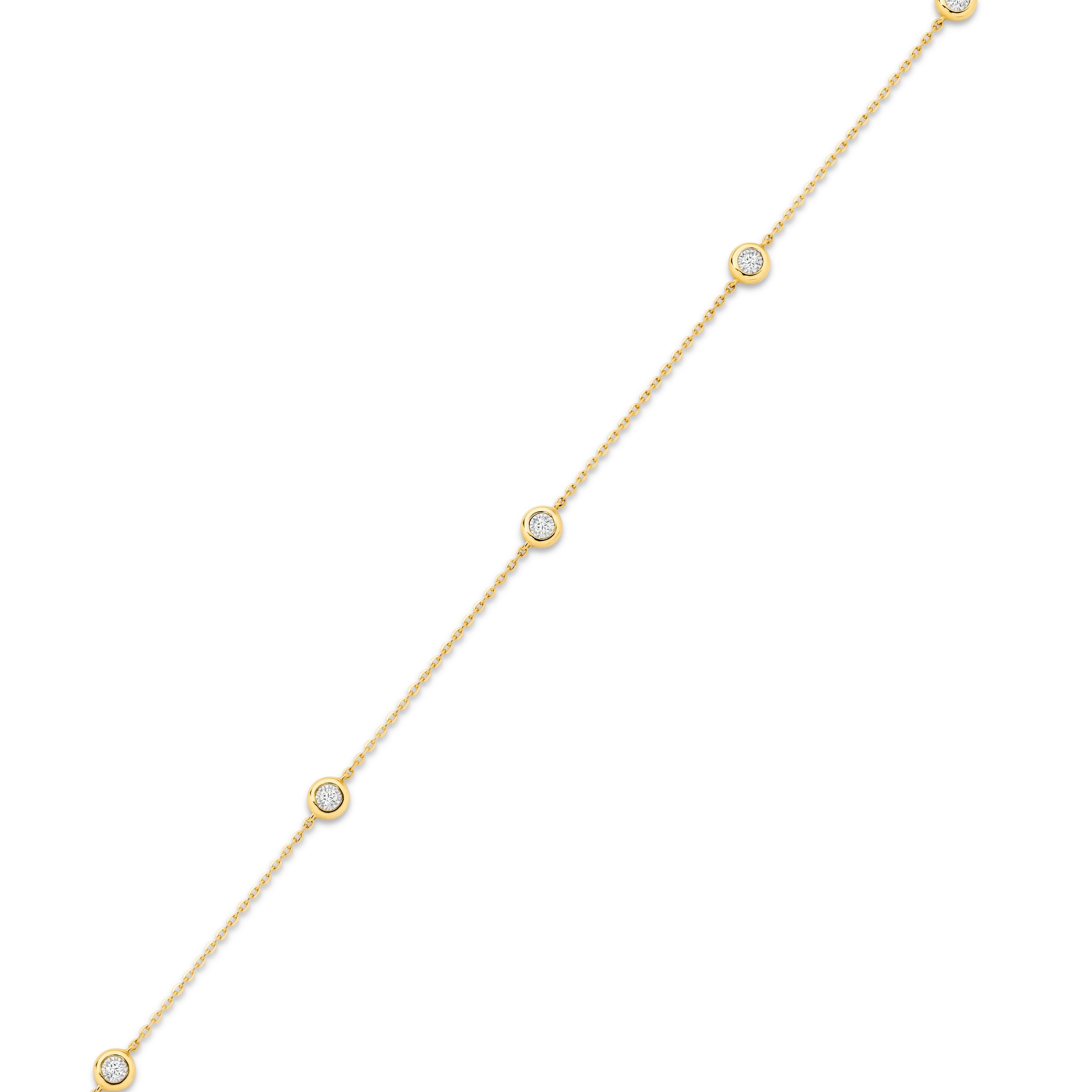 GIA Two-Sided Diamond Bezel Bracelet