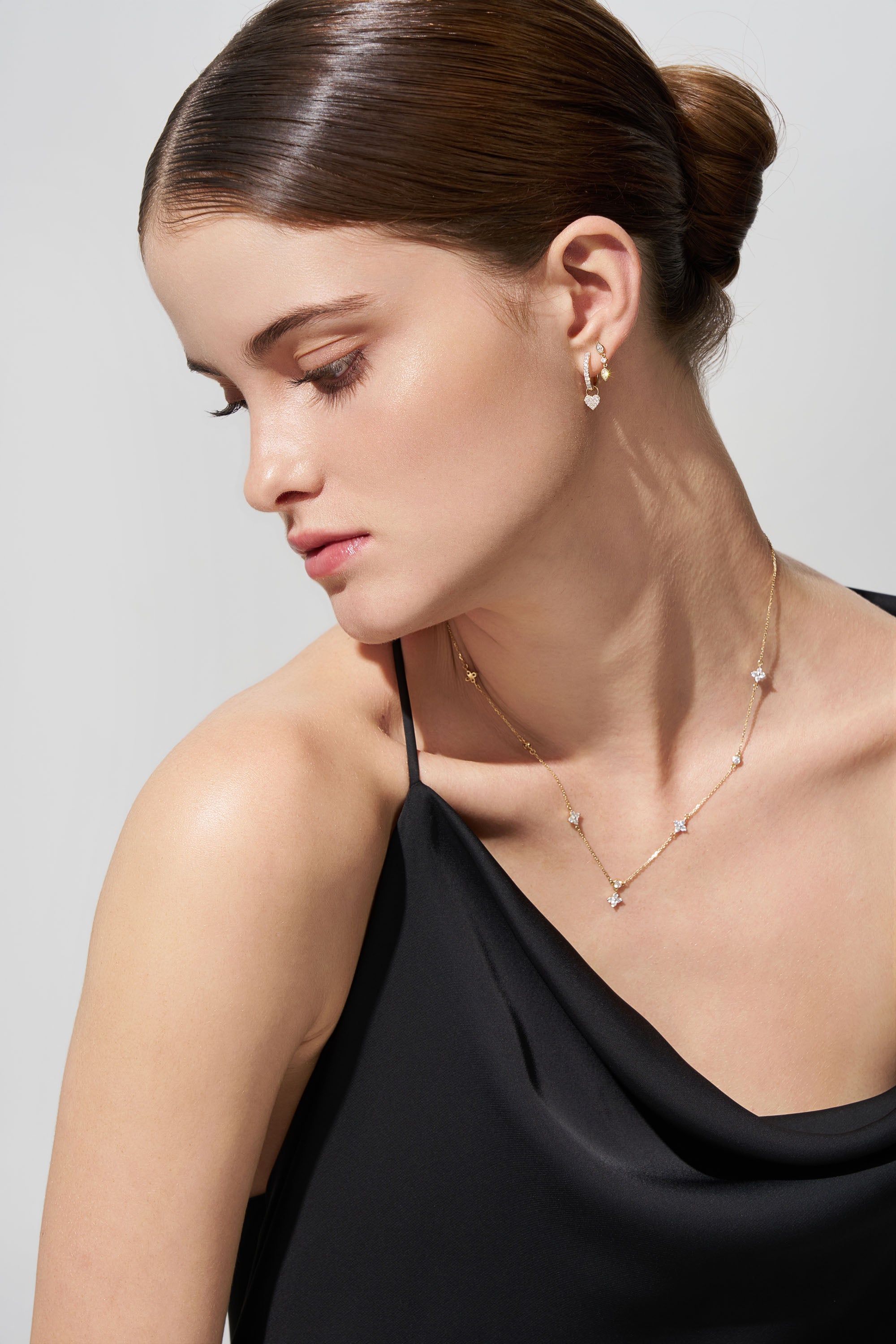 GIA Pavé Hoops in 18ct Yellow Gold