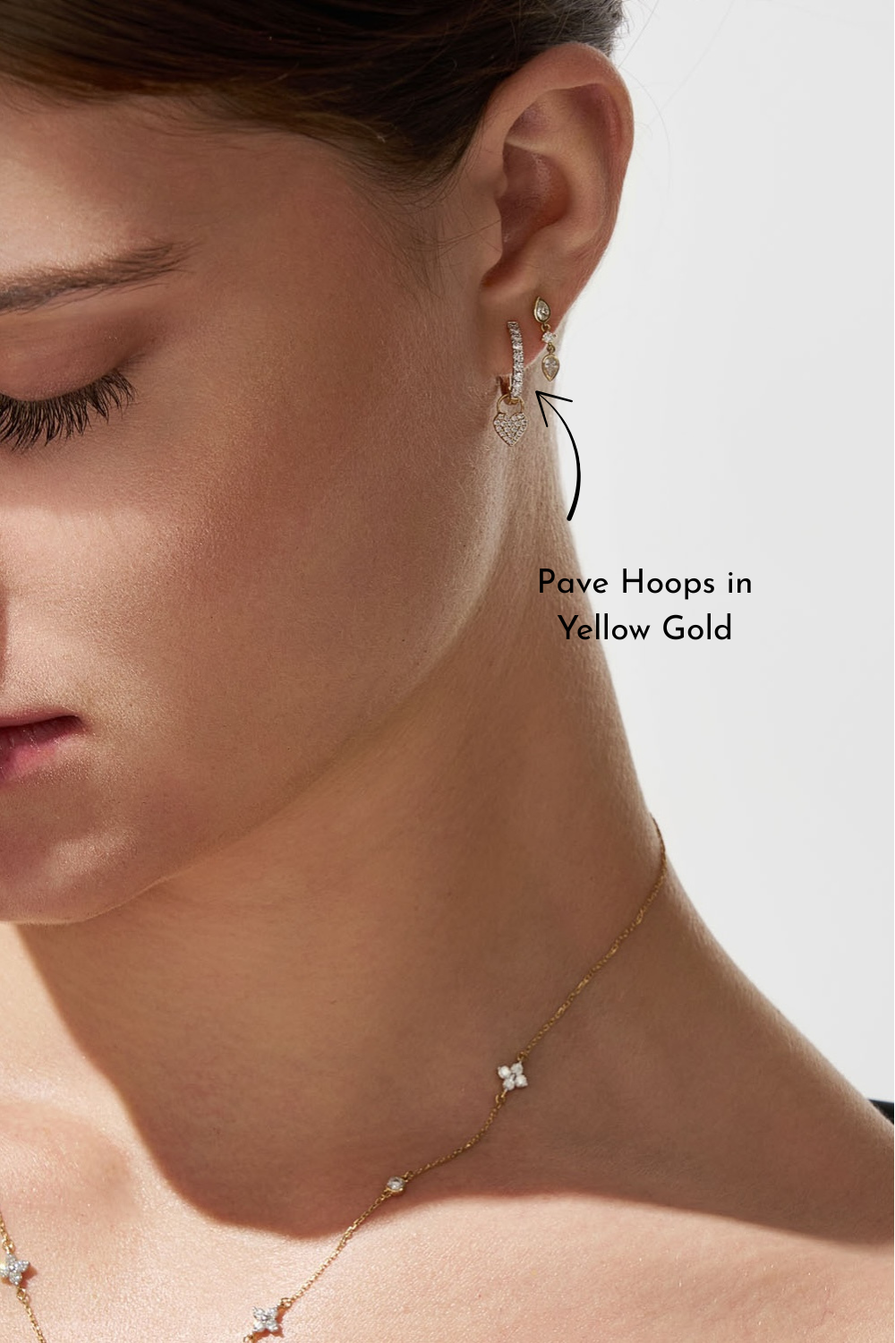 GIA Pavé Hoops in 18ct Yellow Gold