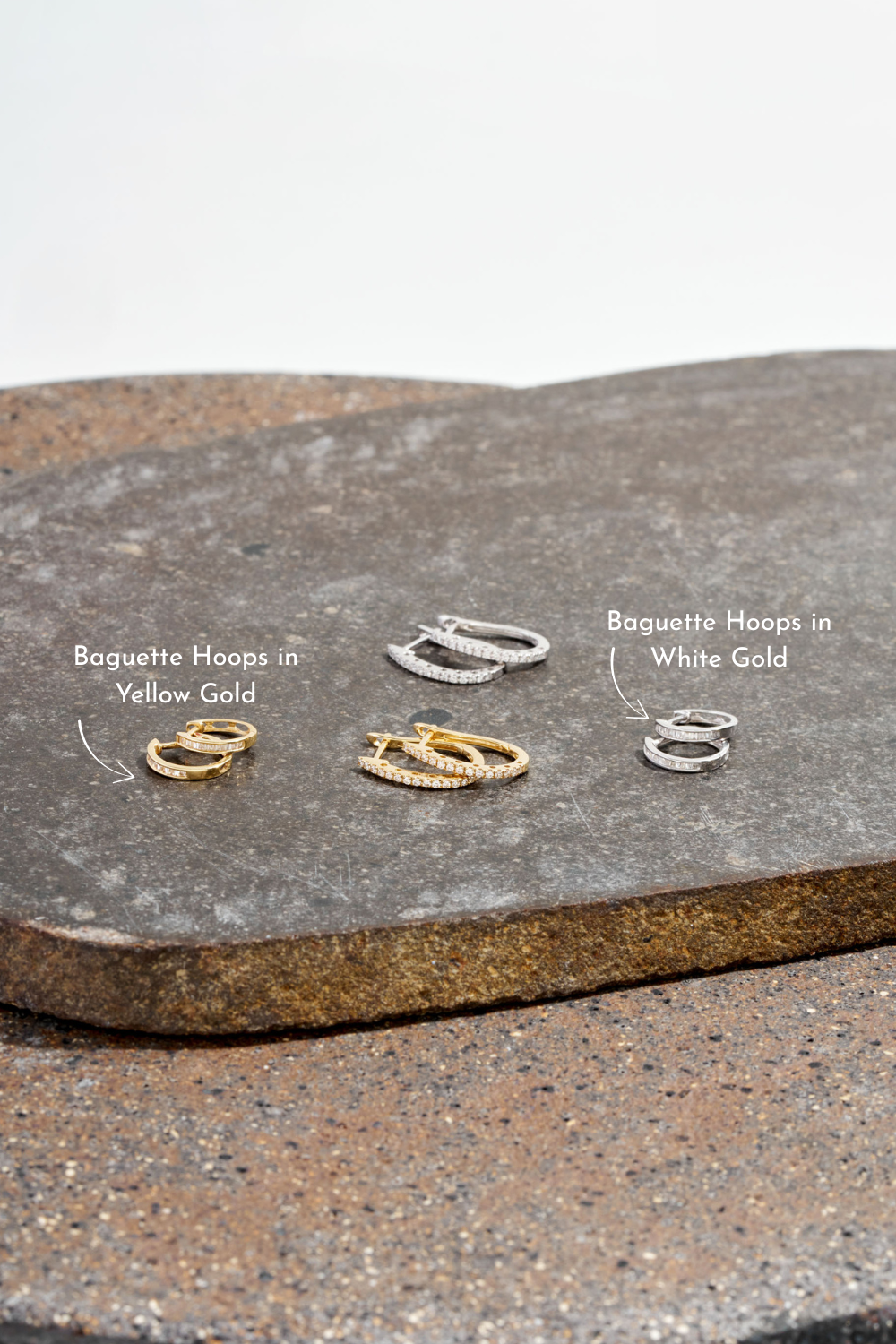 GIA Diamond Baguette Hoops in 18ct Yellow Gold