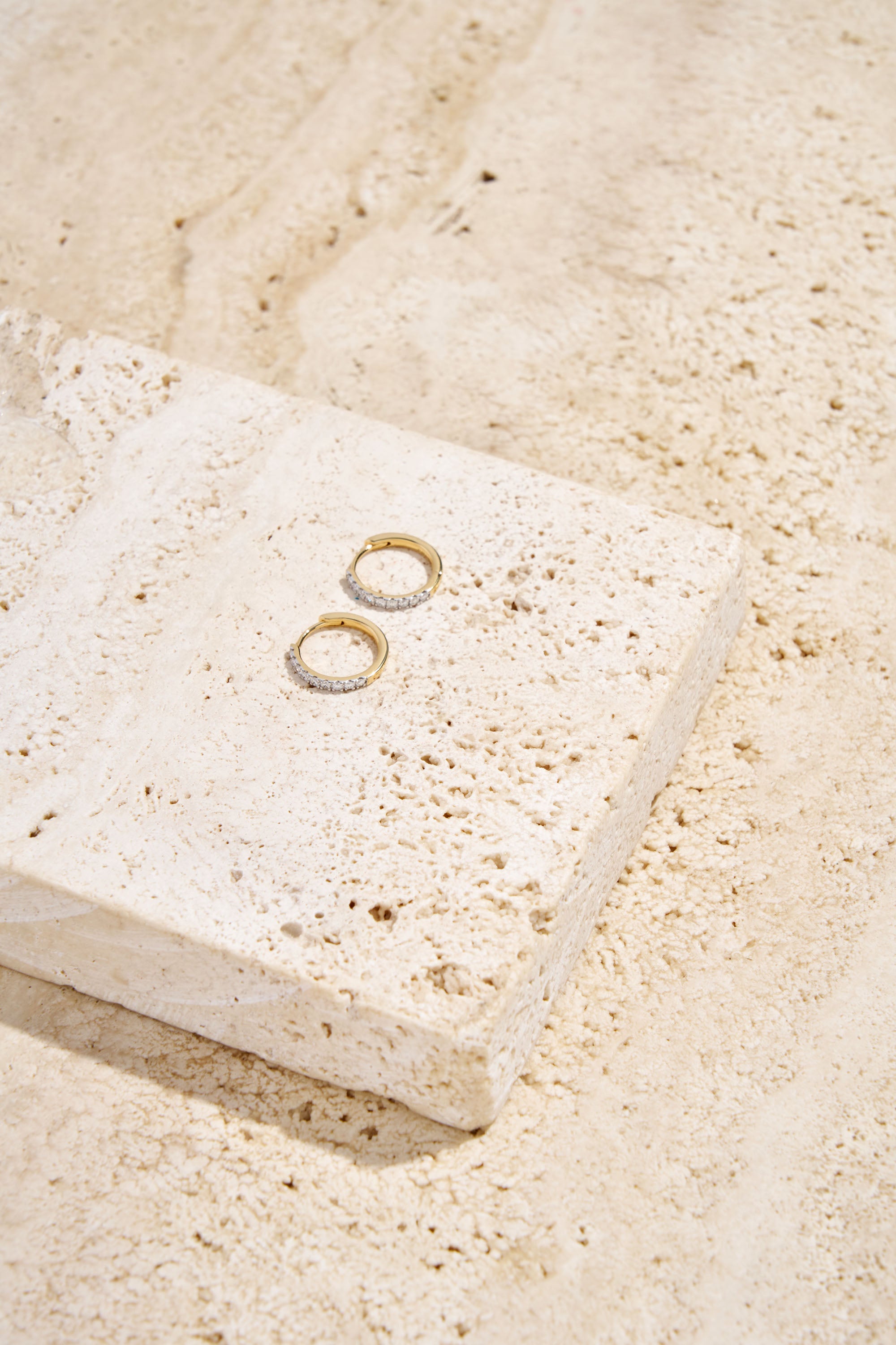 GIA Pavé Hoops in 18ct Yellow Gold