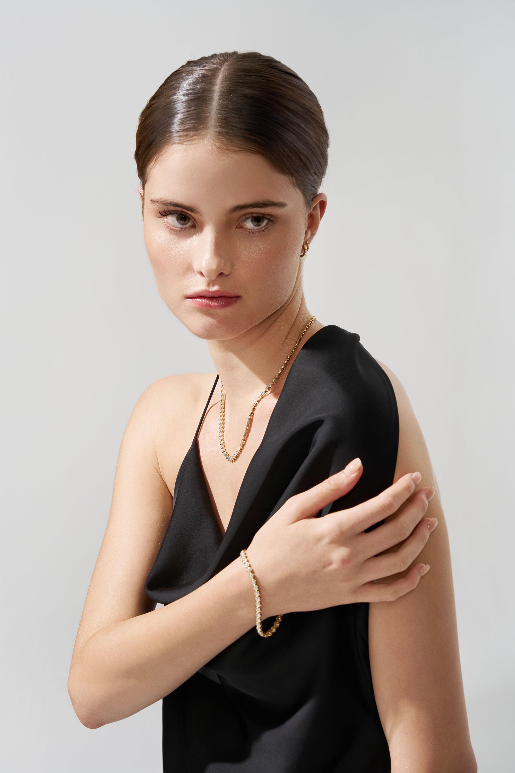 GIA Bezel Set Tennis Diamond Bracelet