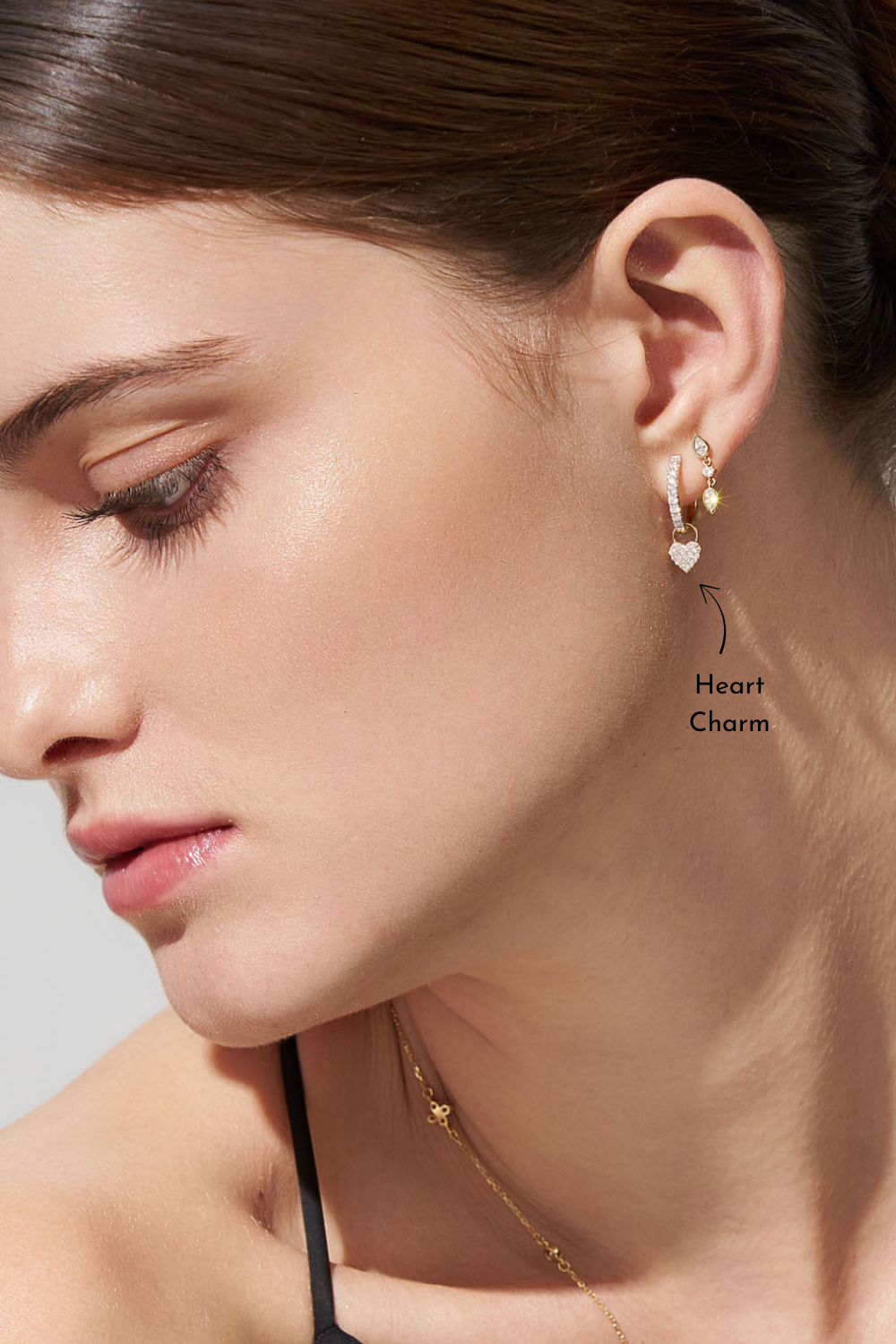 GIA Heart Charm in Yellow Gold