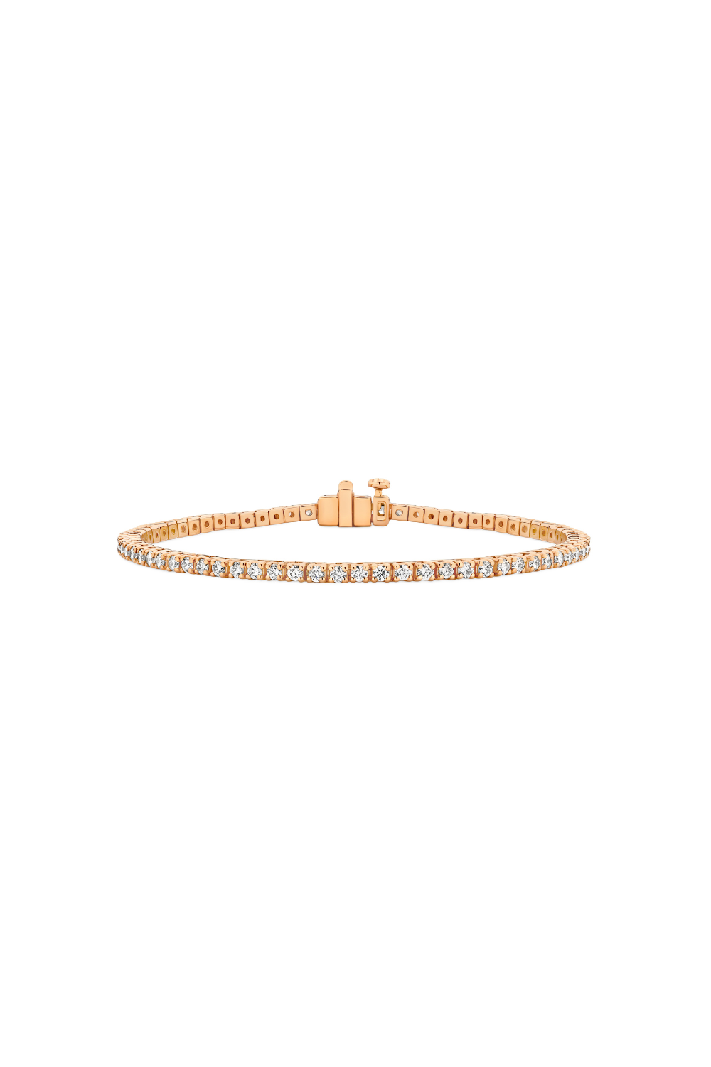GIA Tennis Bracelet 2ct Lab Rose Gold