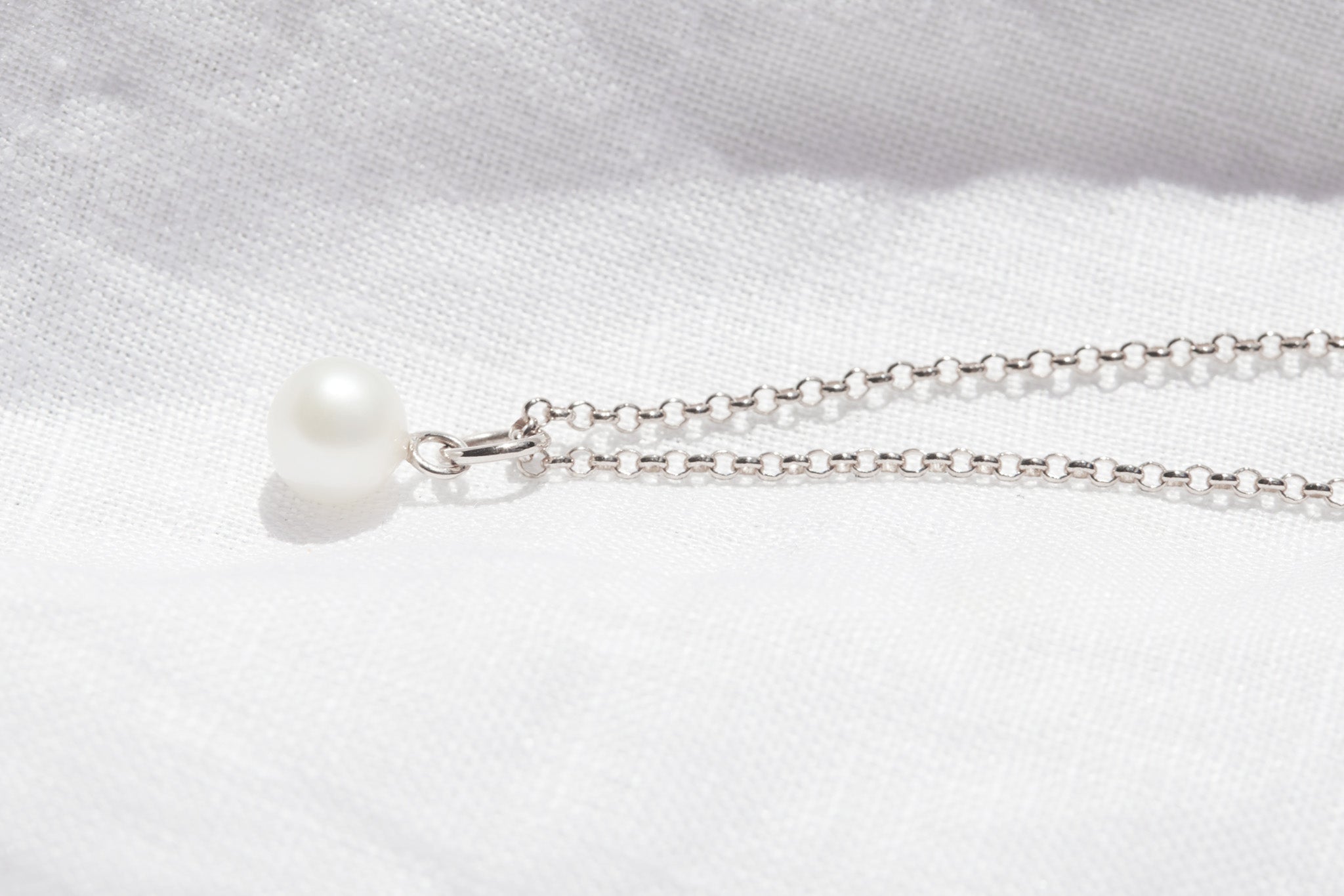 Avery Freshwater Pearl Pendant in 925 Sterling Silver