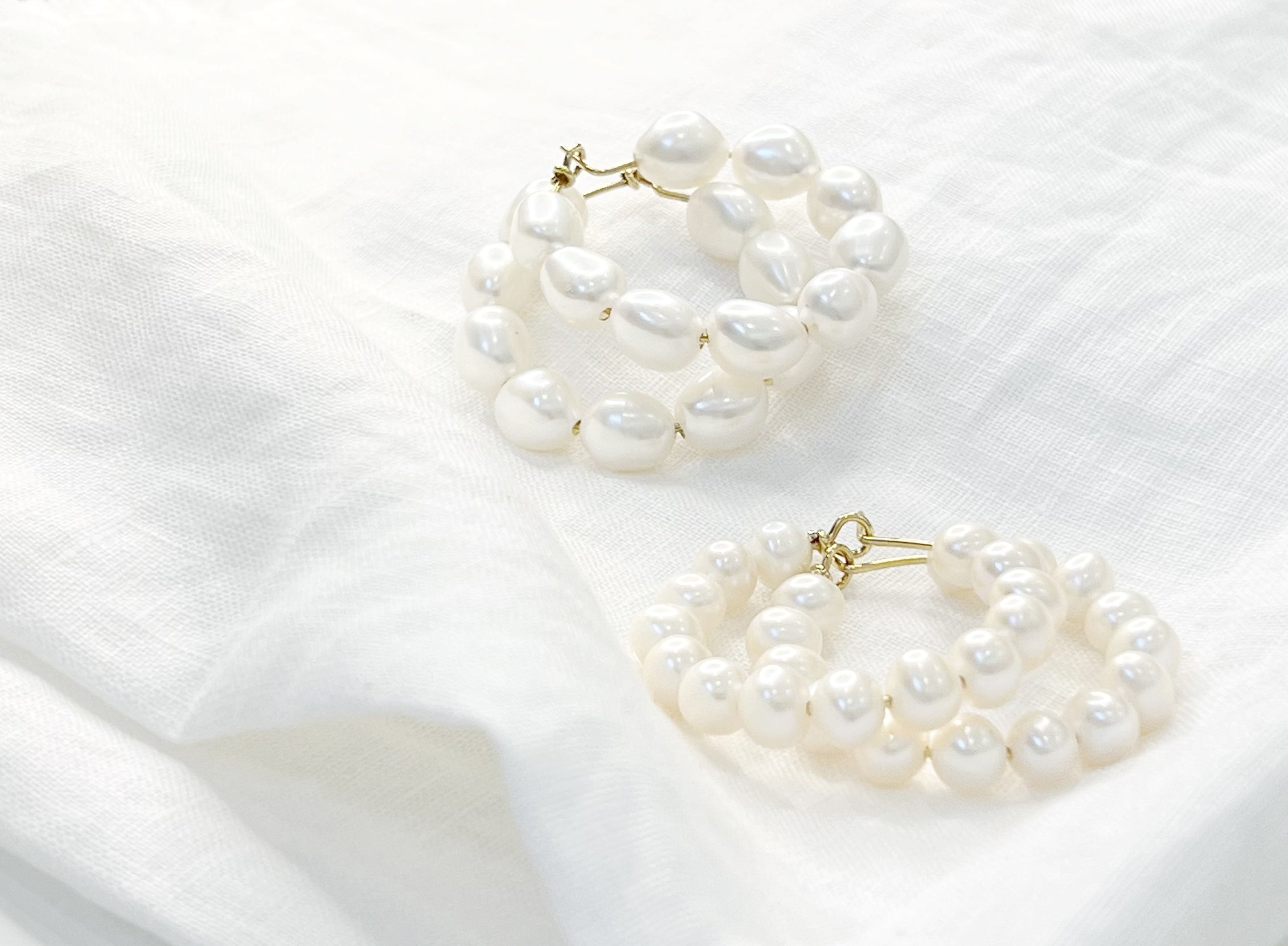 Katalina Baroque Pearl Solid Yellow Gold Earrings