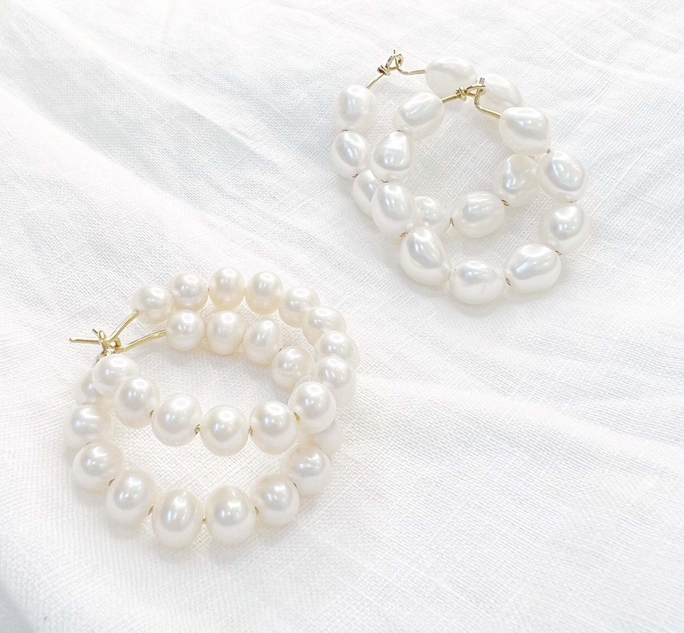 Katalina Baroque Pearl Solid Yellow Gold Earrings